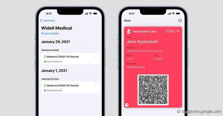 Apple adds support for storing COVID-19 vaccination cards in Wallet with iOS 15.1