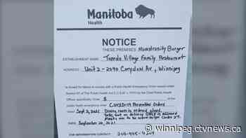 Winnipeg restaurant fined $40K for defying health restrictions; closed to in-person dining - CTV News Winnipeg