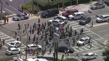 Haitian Migrant Supporters Block Traffic at Miami Protest
