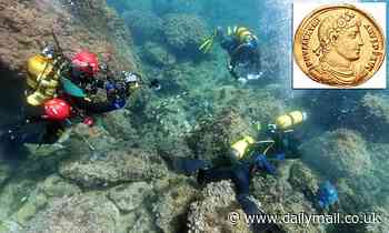 Amateur freedivers discover 53 perfectly-preserved Roman gold coins off the coast of Alicante