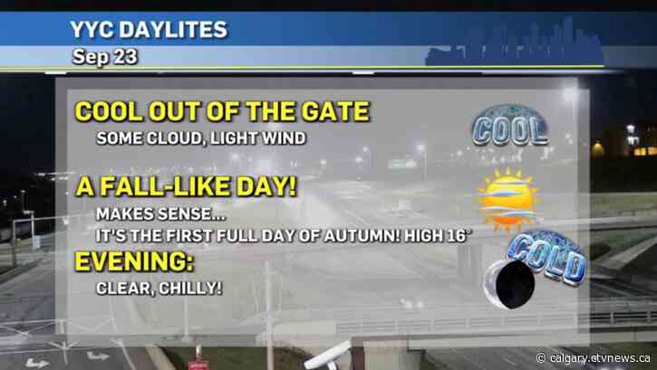 Fall-like conditions in Calgary, then summer-like for the weekend!