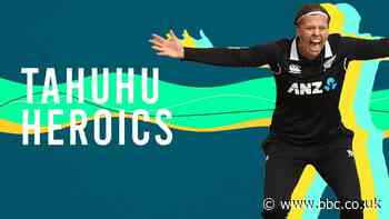 England v New Zealand ODI: Lea Tahuhu takes five wickets and hits winning six
