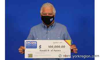 'Wonderful feeling after this year of uncertainty': Aurora man wins $100000 with Encore - yorkregion.com
