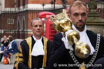 Dominic Raab sworn in as new Lord Chancellor at ceremony - Barrhead News
