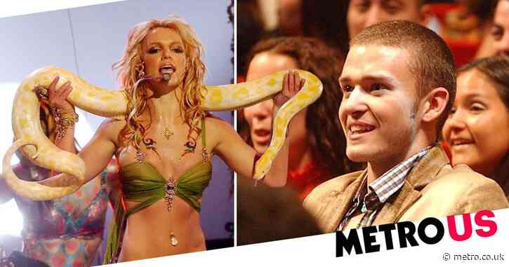 Britney Spears reveals Justin Timberlake’s pep talk ahead of iconic MTV VMAs performance with snake