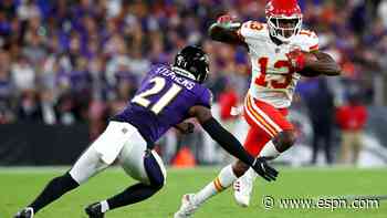 Behind Tyreek Hill, Chiefs continue a wide receiver by committee approach