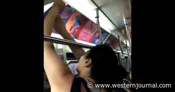 Watch: Woman Rips Down Explicit LGBT Propaganda on NYC Subway, Onlookers Shocked