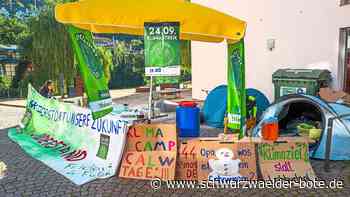 Klima-Camp in Calw - Aktivisten lassen sich in Fußgängerzone nieder - Schwarzwälder Bote