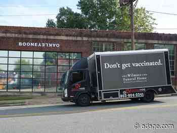 The agency behind that funeral home anti-vaccination ad