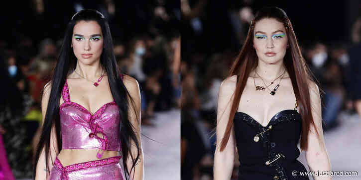 Dua Lipa Makes Her Runway Debut for Versace Alongside Her Boyfriend's Sister Gigi Hadid!