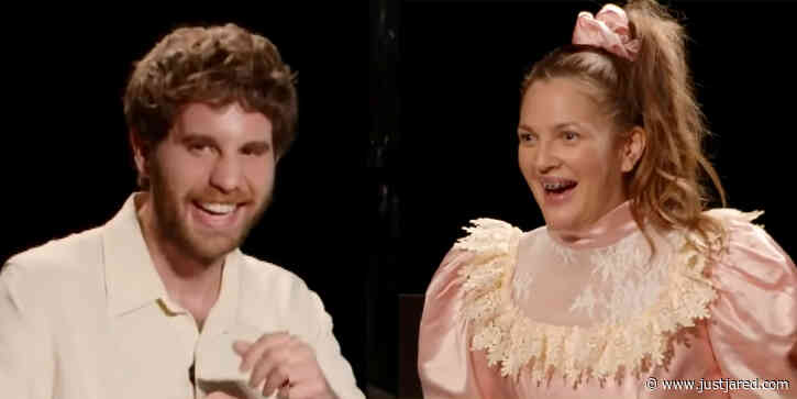 Drew Barrymore Dresses Up as 'Never Been Kissed' Character to Interview Cast of 'Dear Evan Hansen'