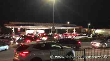Friern Barnet Tesco garage gridlocked amid fuel shortage