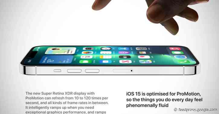 Third-party apps limited to 60Hz animations on iPhone 13 Pro [update]