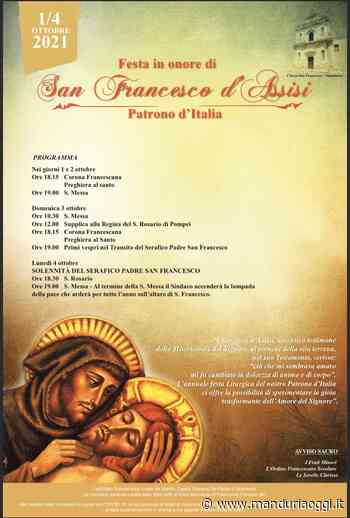 MANDURIA - Ecco il programma dei festeggiamenti in onore di San Francesco - ManduriaOggi