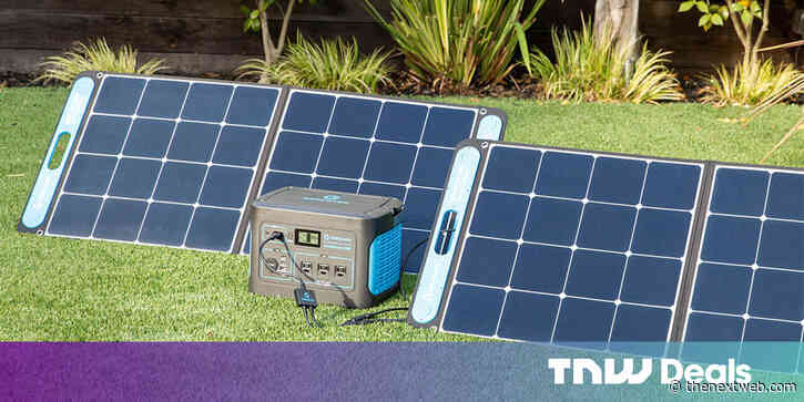 This portable battery station and solar panel are the power backup every homeowner needs at almost $500 off