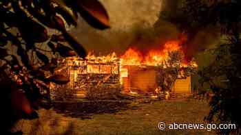 Teams check destruction from Northern California forest fire - ABC News
