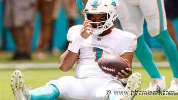Dolphins Place QB Tagovailoa on IR, Will Miss Next Three Games
