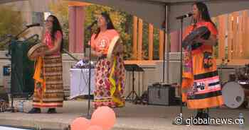 Calgarians gather downtown for Orange Shirt walk to support residential school survivors