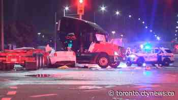 Two people dead, one in life-threatening condition after collision in Brampton