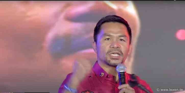 Manny Pacquiao kandidiert 2022 bei der Präsidentschaftswahl auf den Philippinen - Boxen.de