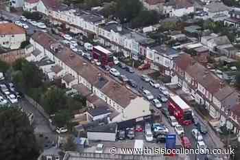 Footage shows around 90 cars queueing for Orpington petrol
