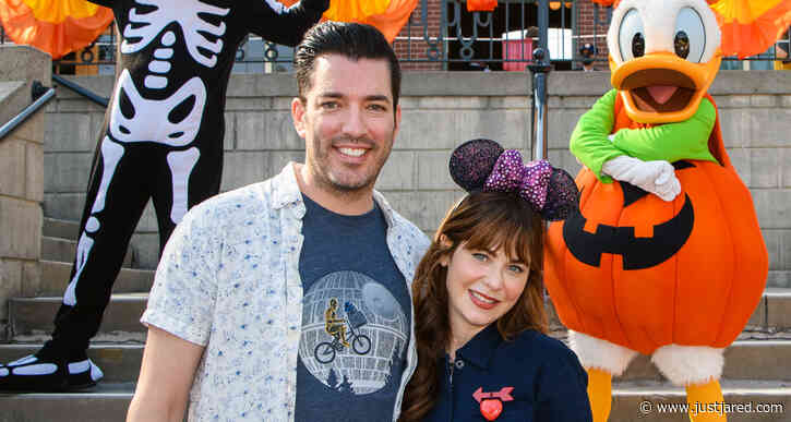 Zooey Deschanel & Boyfriend Jonathan Scott Celebrate Halloween Time at Disneyland