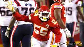 Chiefs DE Clark (hammy) inactive vs. Chargers