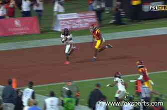 Chance Nolan's second TD pass of the half ties it up for Oregon State at 14-14 against USC