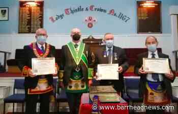 Neilston: Presentation Lodge members thanked for long service - Barrhead News