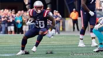 Pats RB White carted off after suffering hip injury