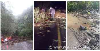 Por derrumbes, sin paso carretera que comunica Cuernavaca con Ocuilan, Edomex - Diario de Morelos