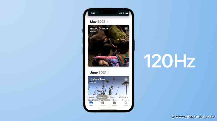 Third-Party Apps Can't Take Full Advantage of iPhone 13 Pro 120Hz ProMotion Displays