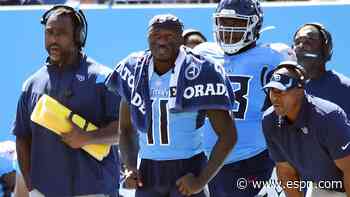 Titans WR Brown exits win with hamstring injury