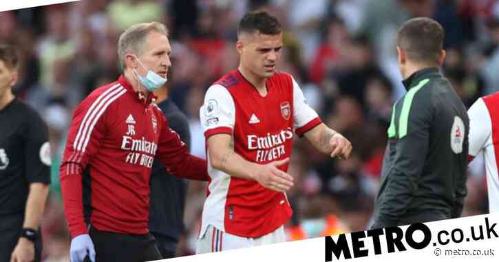 Granit Xhaka injury leaves Mikel Arteta ‘pretty worried’ after north London derby win