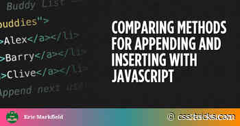 Comparing Methods for Appending and Inserting With JavaScript