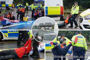 M25 Heathrow Airport Insulate Britain protests and arrests