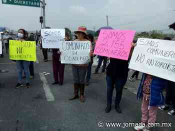 Comuneros de Coatepec bloquean el Circuito Exterior Mexiquense - La Jornada