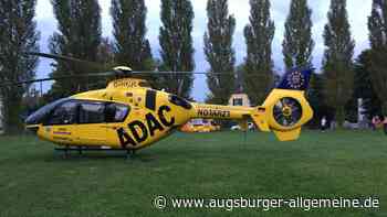 Einsatz im Textilviertel: Hubschrauber landet auf der Amberger Wiese - Augsburger Allgemeine