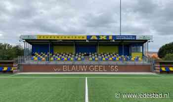 Vernieuwde tribune Blauw Geel '55 mogelijk gemaakt door leden en sponsoren - Ede Stad