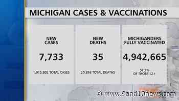 Michigan Health Officials Report 7733 Coronavirus Cases, 35 Deaths - 9 & 10 News - 9&10 News