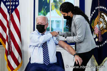 Biden receives Covid-19 booster shot, days after CDC recommends a third dose for his age range