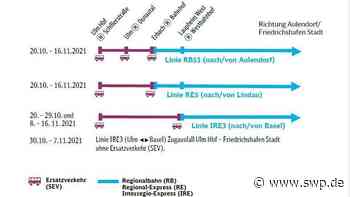 Zug von Ulm nach Erbach: Strecke wird gesperrt – so kommen Fahrgäste trotzdem ans Ziel - SWP