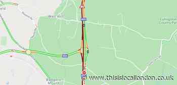 M25 Orpington traffic: Van fire causes delays