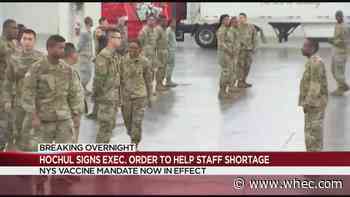 Executive order aimed to help healthcare worker shortages in effect along with vaccine mandate