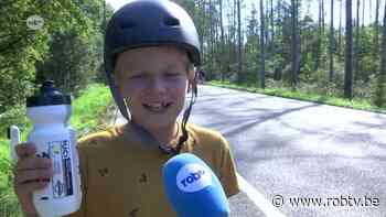 Jong en oud staat klaar aan waste-zone in Rotselaar om drinkbussen op te rapen - ROB-tv