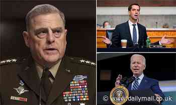 Gen. Milley REJECTS Tom Cotton's suggestion he should step down over the Afghanistan withdrawal