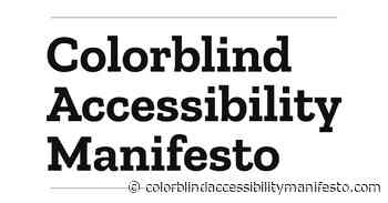 Colorblind Accessibility Manifesto