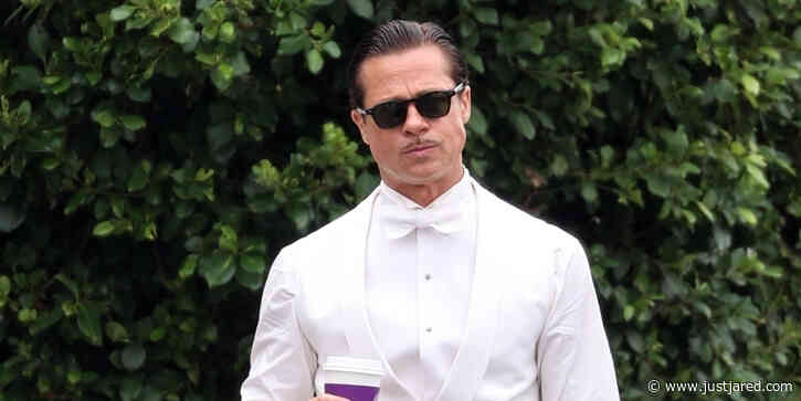 Brad Pitt Wears a Tux on the Set of 'Babylon' - See the Photos!