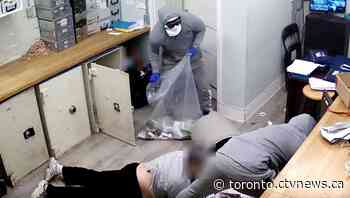 Video of 'million-dollar heist' in Toronto captured by security camera in vault