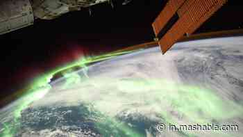 Incredible Image Captured Of The Aurora Australis, The Full Moon And The Earth As Seen From Space! - Mashable India